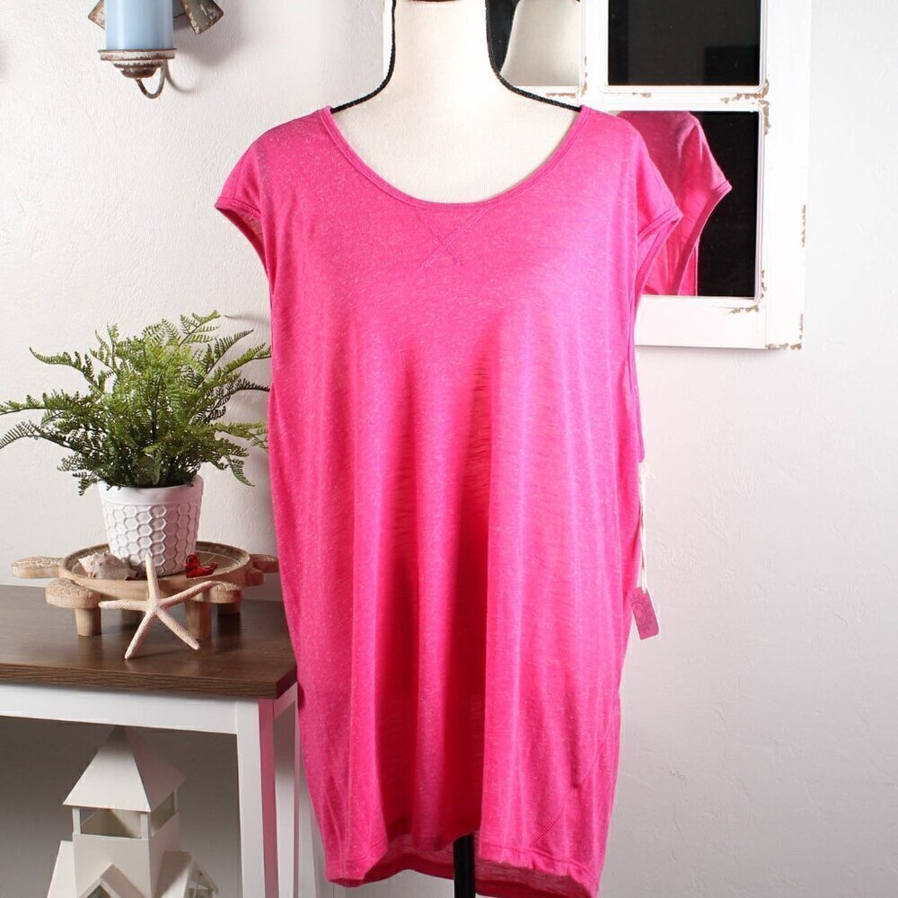 🔴 Brisas Scoop Neck Pink Casual Shirt - 2X - NWT